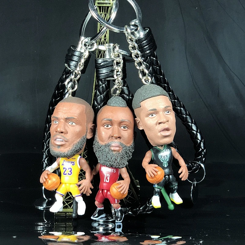 Basketball Star Figurine Basketball Fan Gift 3D Player Keychain