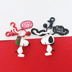 Wholesale Keychains PVC Dog Keychain Online Fashion Keychain with Dogs