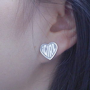 Heart Shape iGirl Stainless Steel Earrings Women