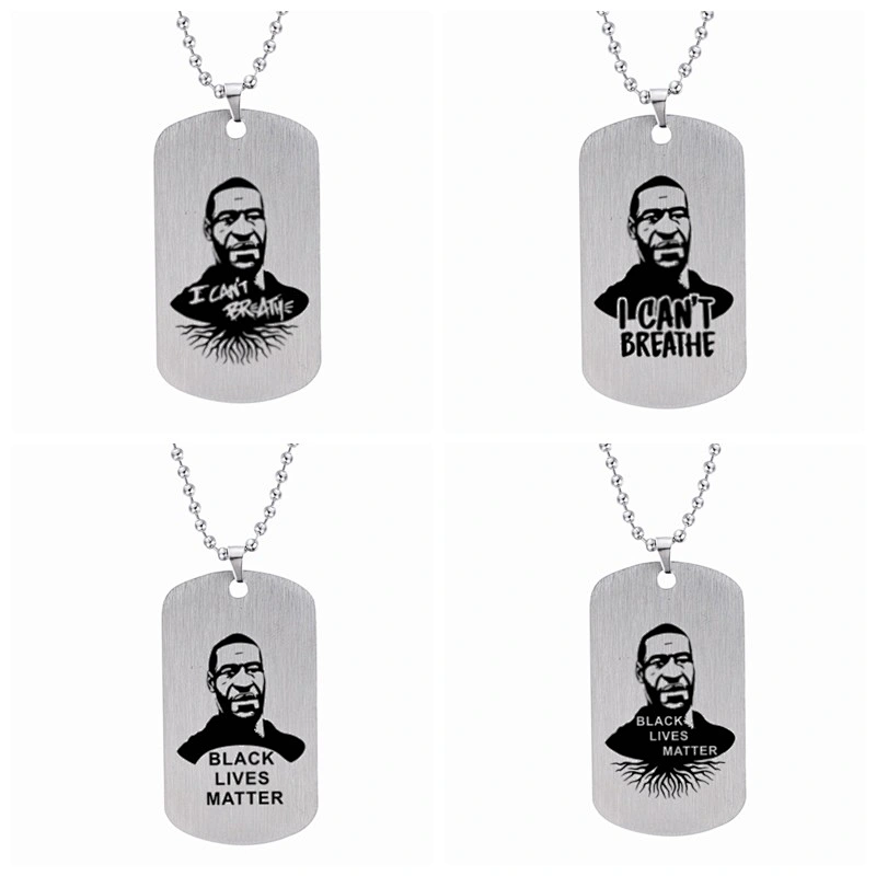 I Can't Breathe Stainless Steel Men Women Necklace Pendant