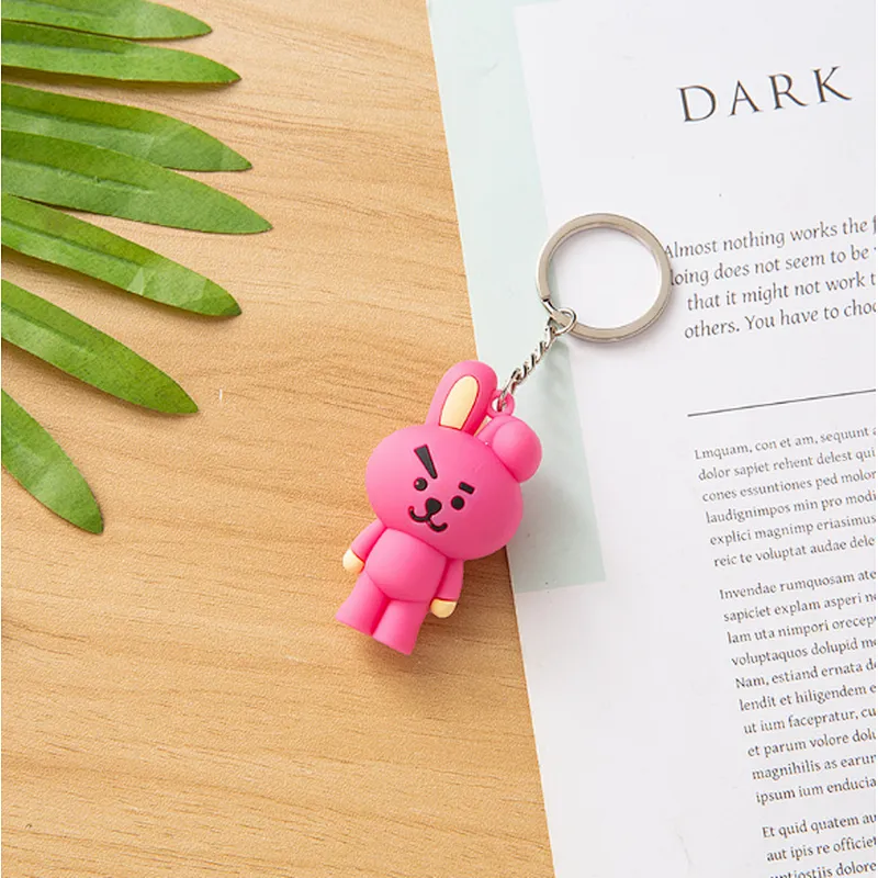 BTS KPOP 3D rubber soft pvc keychain