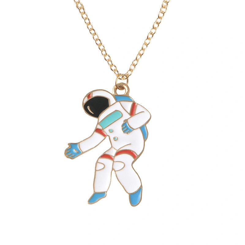 Earth planet stars pendant sweater necklace chain