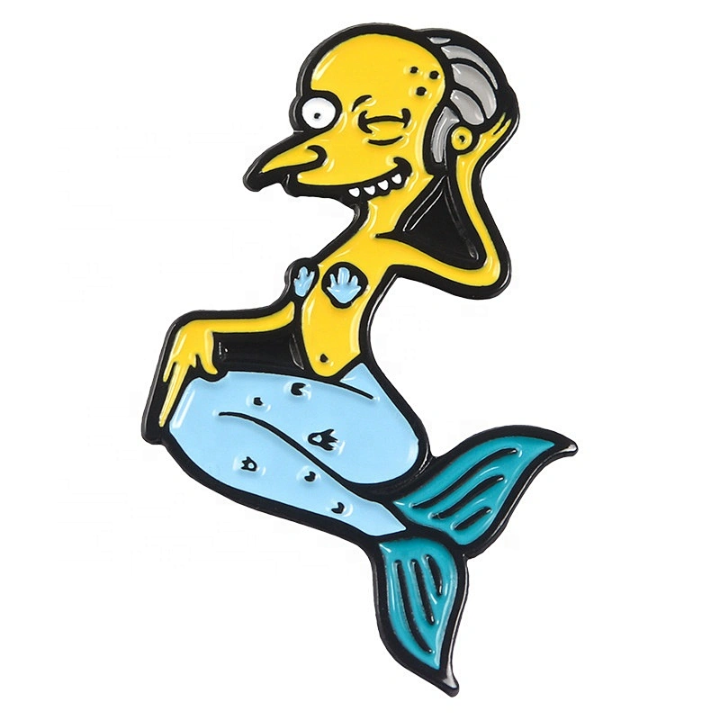 High quality MOQ 10pcs wholesale cartoon mermaid simpson hat pins