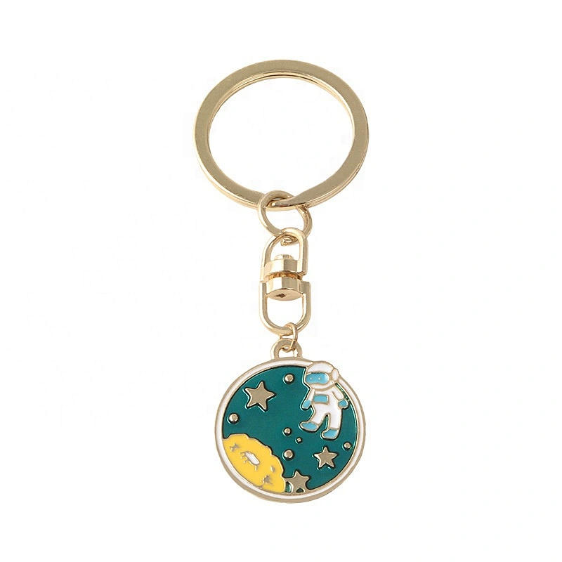 Stock soft enamel the rockets earth aliens astronaut pilot metal keychains