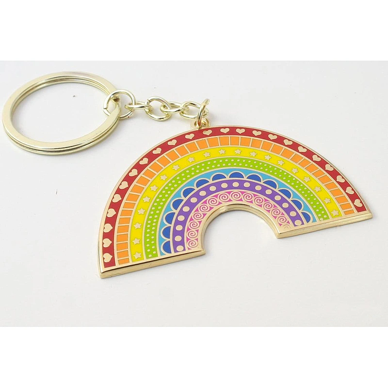 Manufacturer personalized custom logo hard enamel metal key chain keychains