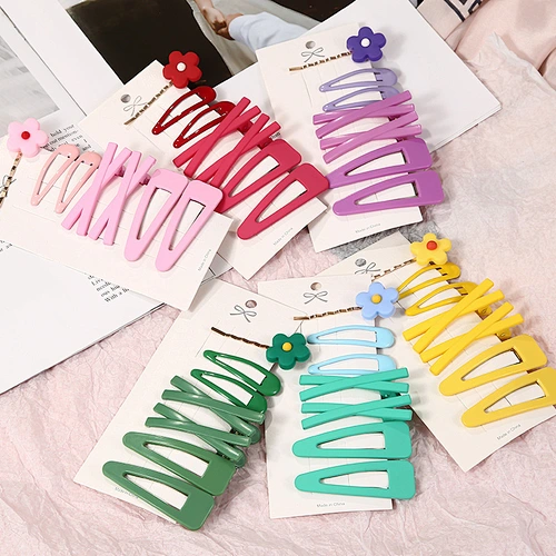 Korean BB Hairpin Sweet Girl Hair Accessories Women Flower Hair Clip Set