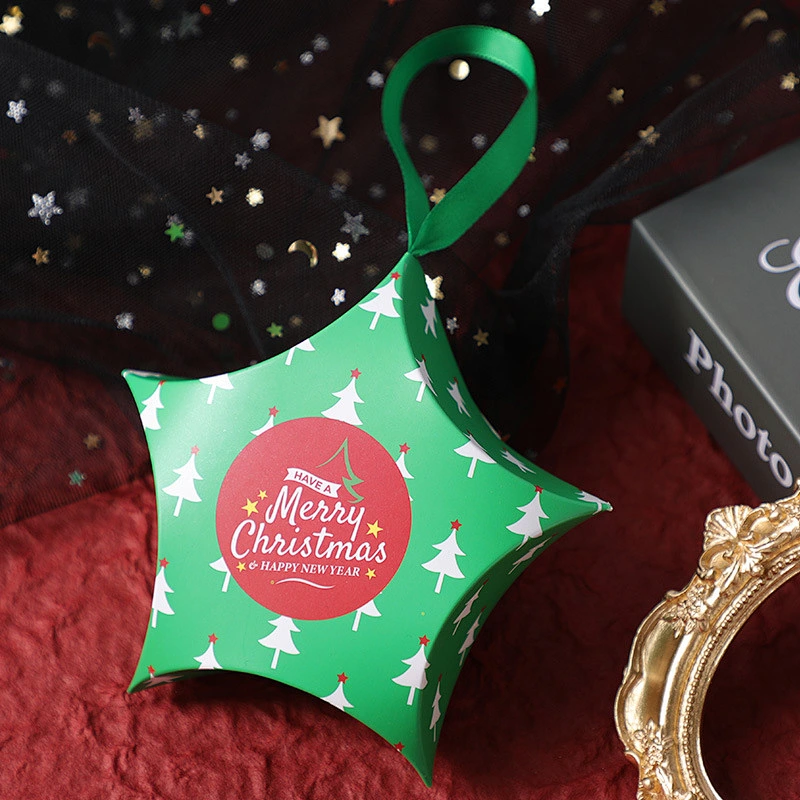 Christmas Candy Box Package Custom Christmas Gift Box Star Shape Christmas Boxes