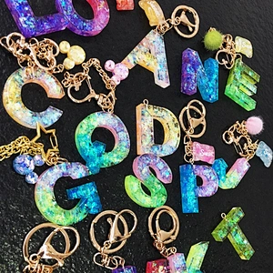 DIY sweet tassel shinny glitter stars gold foil crystal drops lettes candy keychain bag charms