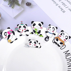 Cartoon Cute Panda Enamel Pin Brooch Animal Custom Pin Badge