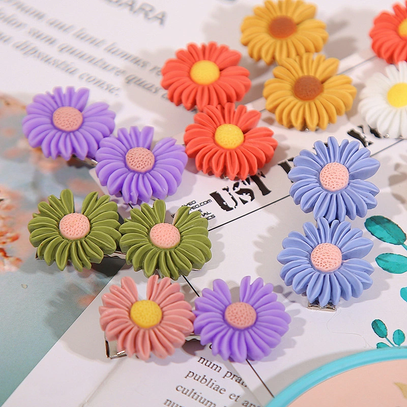 Cute Daisy Hairpin Korean Hair Clip Women Flowers Girl Duckbill Hair Accessories