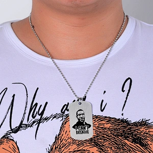 I Can't Breathe Stainless Steel Men Women Necklace Pendant