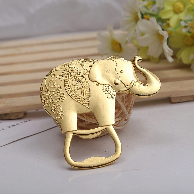 Wedding gifts gold elephant baby elephant bottle opener