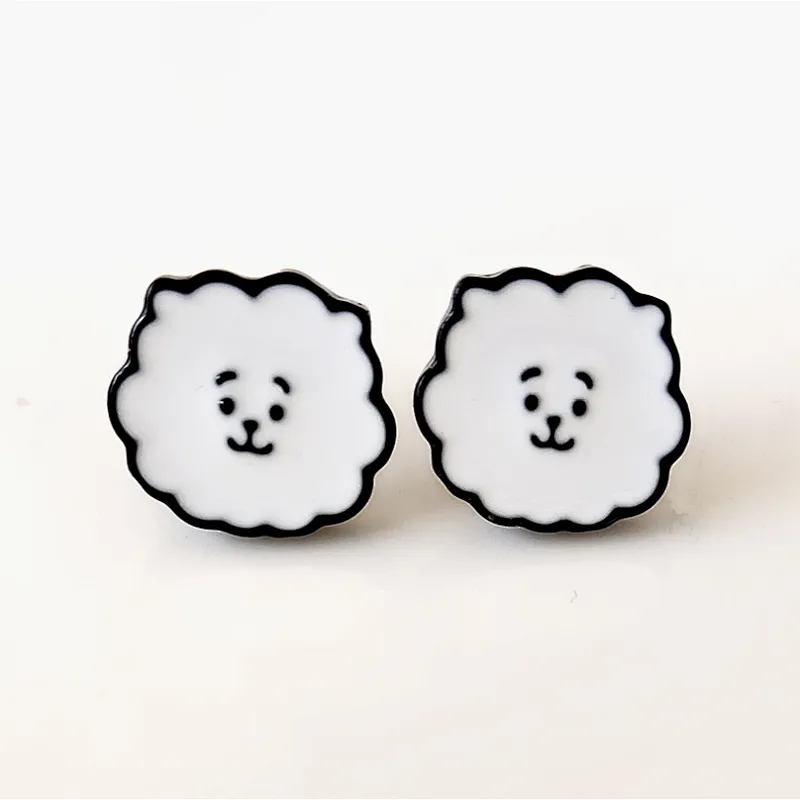 Hot sale BTS kpop enamel earring stud