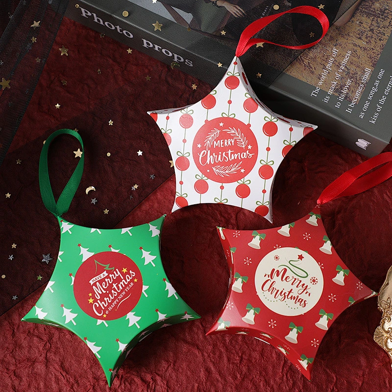 Christmas Candy Box Package Custom Christmas Gift Box Star Shape Christmas Boxes
