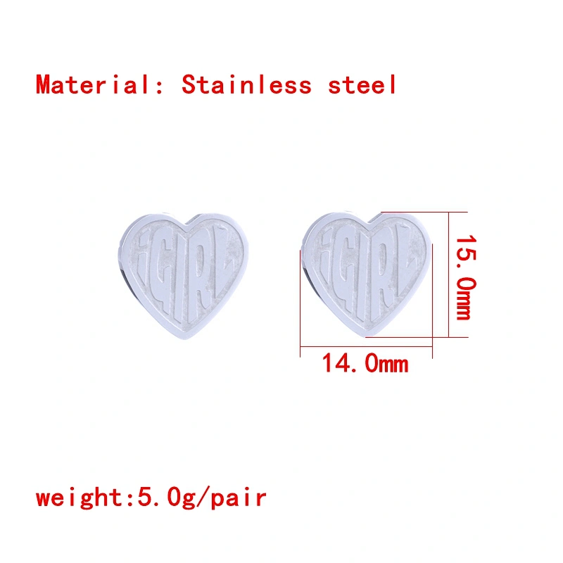 Heart Shape iGirl Stainless Steel Earrings Women