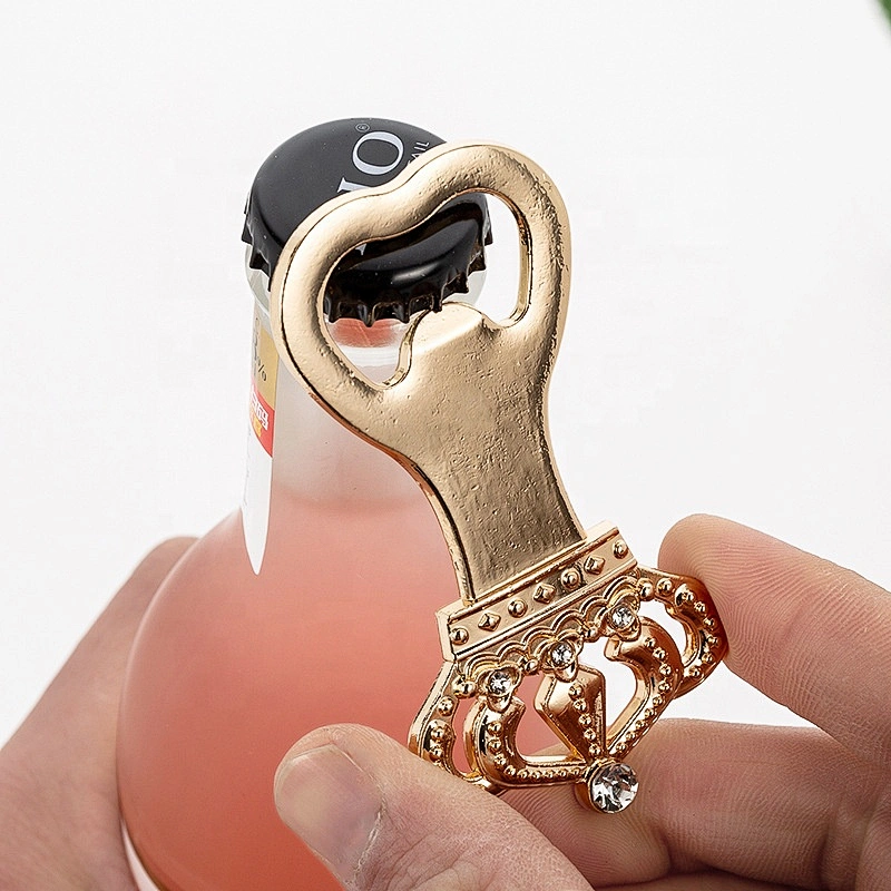 Gold crown diamond bottle opener