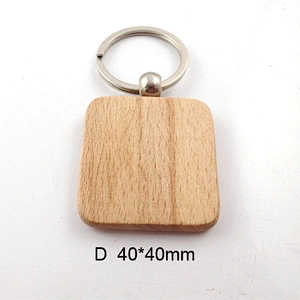 11 Different Shapes Wooden Keychain Custom Logo Keychain Wood