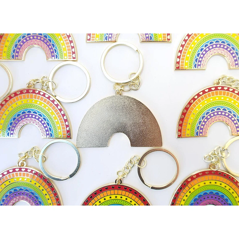 Manufacturer personalized custom logo hard enamel metal key chain keychains