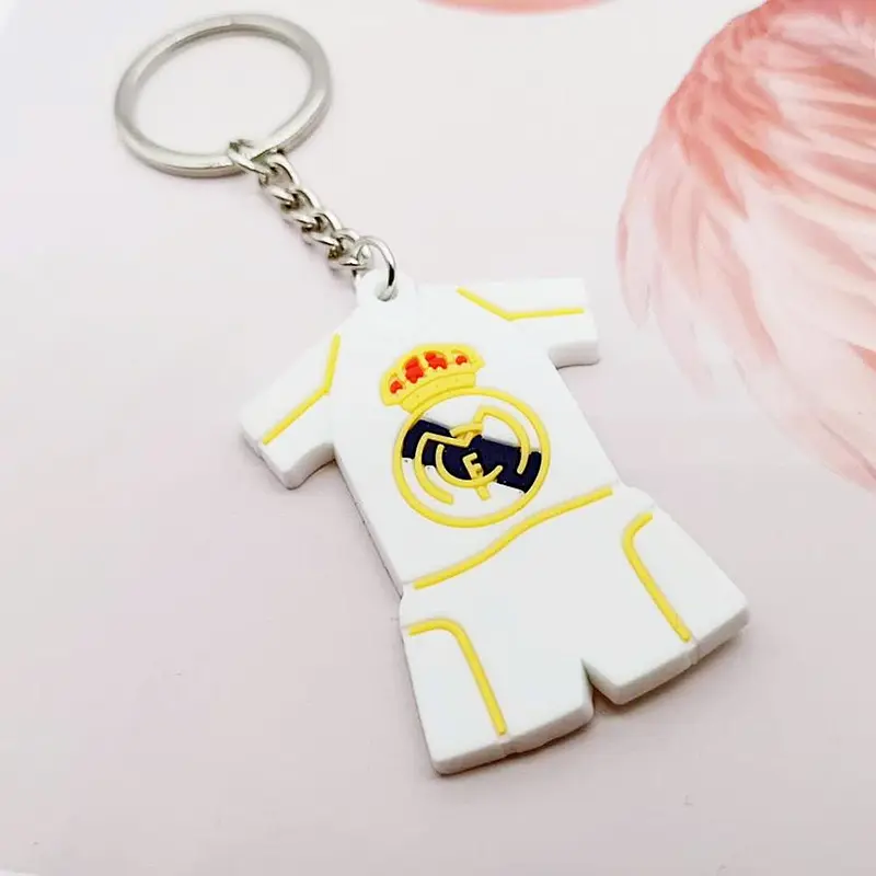 Football Team Jersey Soccer PVC Keychain Custom