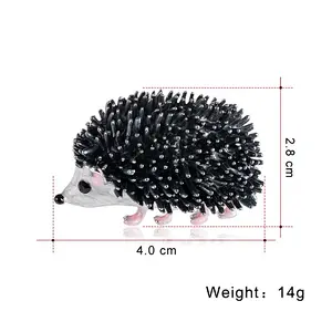 New High-end Personalized Cartoon Little Hedgehog Animal Brooch Pin for Women