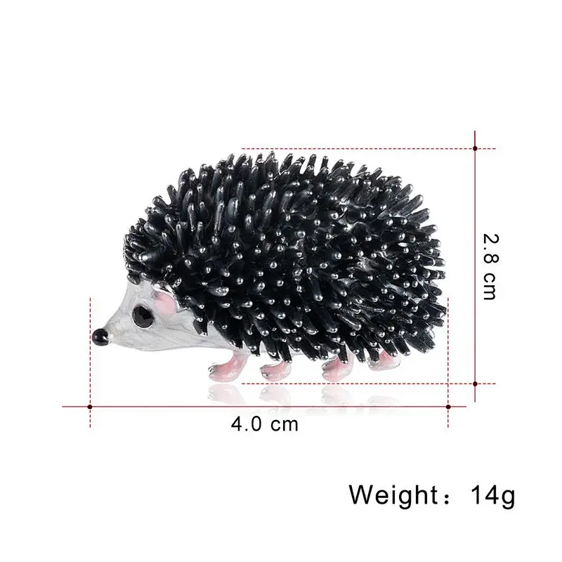 New High-end Personalized Cartoon Little Hedgehog Animal Brooch Pin for Women