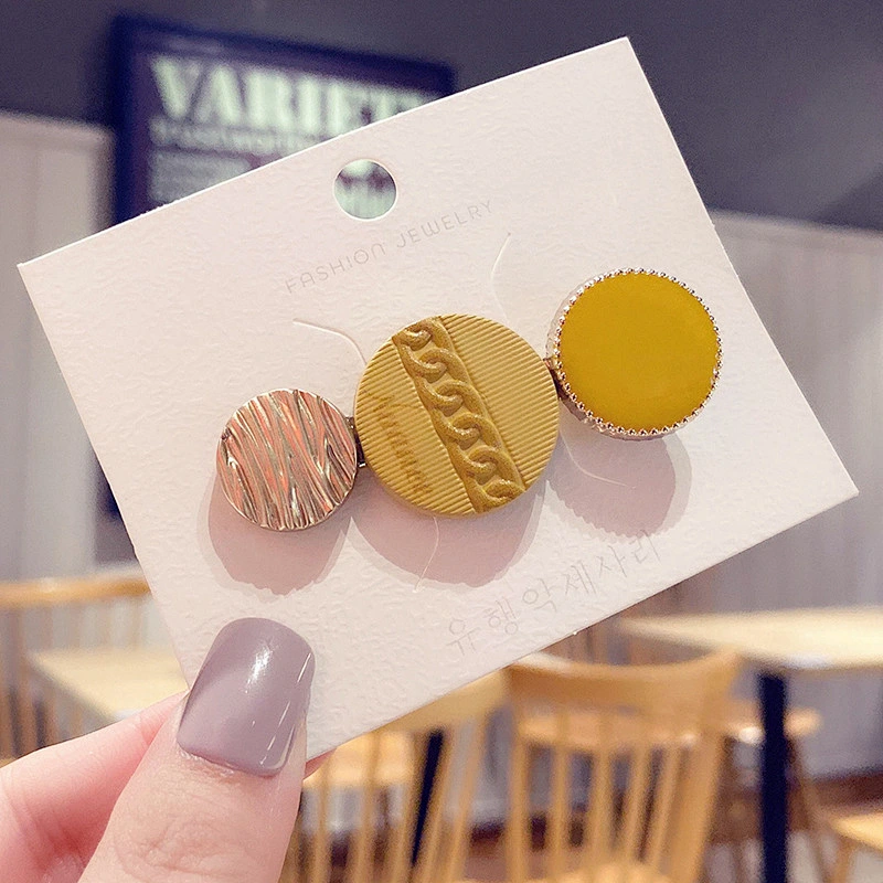 New Round Shape Duckbill Clip Hair Accessories Little Girl Hair Clips Factory Direct Sales