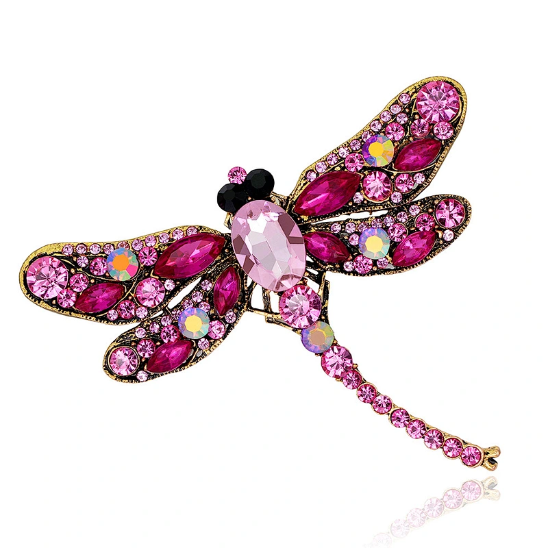 European and American Retro Big Dragonfly Animal Brooch Fashion Brooches