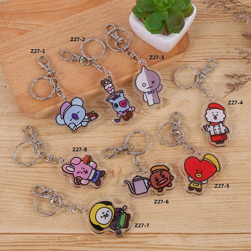 Custom Cartoon Double-sided Clear Acrylic Pendant Keychain Maker