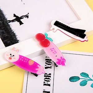 Ins Cute Cartoon Fruit Hair Clip Childlike Kitten Cherry Korean Hair Accessories Clip