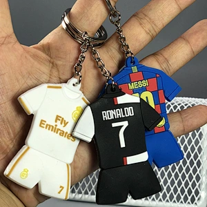 Football Star Custom 3D Soft PVC Jersey Keychain