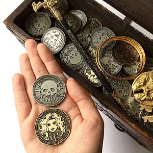No Minimum Cheap Metal Gold Silver Custom Commemorative Challenge Souvenir Pirate Coin