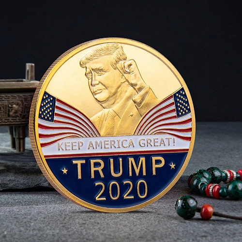 2020 American reselect trump gold silver plated challenge coins custom