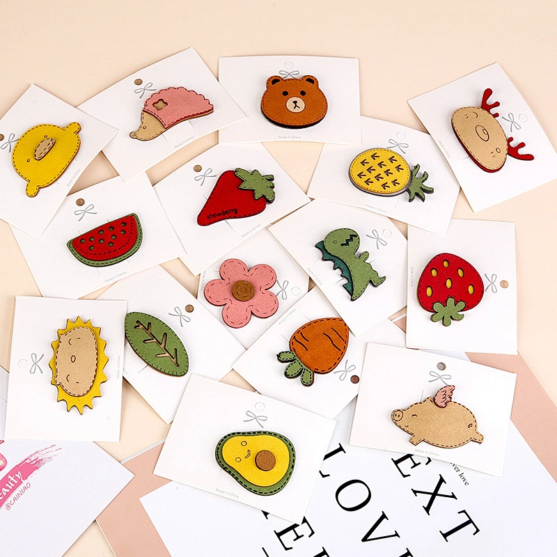 Korean Cartoon Cute Animal Hair Accessories Vegetable Kids Hair Clip Baby Hair Clips Wholesale