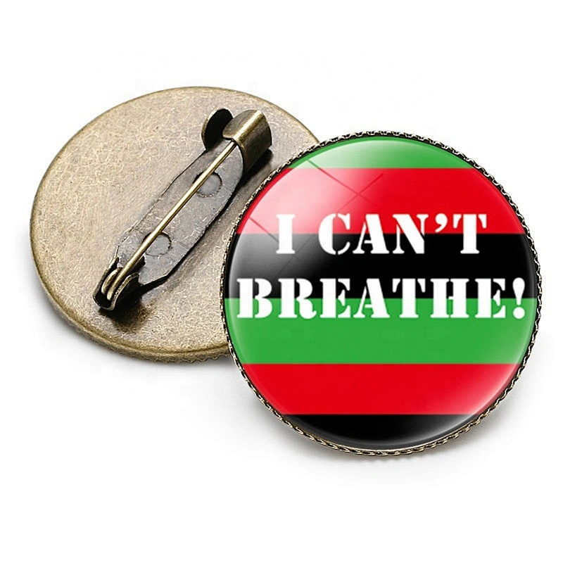Anti-racial Discrimination Badge Black Lives Matter I Can't Breathe Lapel Pin Brooch
