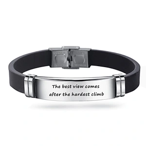 Adjustable Inspirational Bracelet I am strong Stainless Steel Bracelet