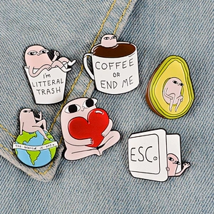wholesale fruit shape avocado enamel lapel pins