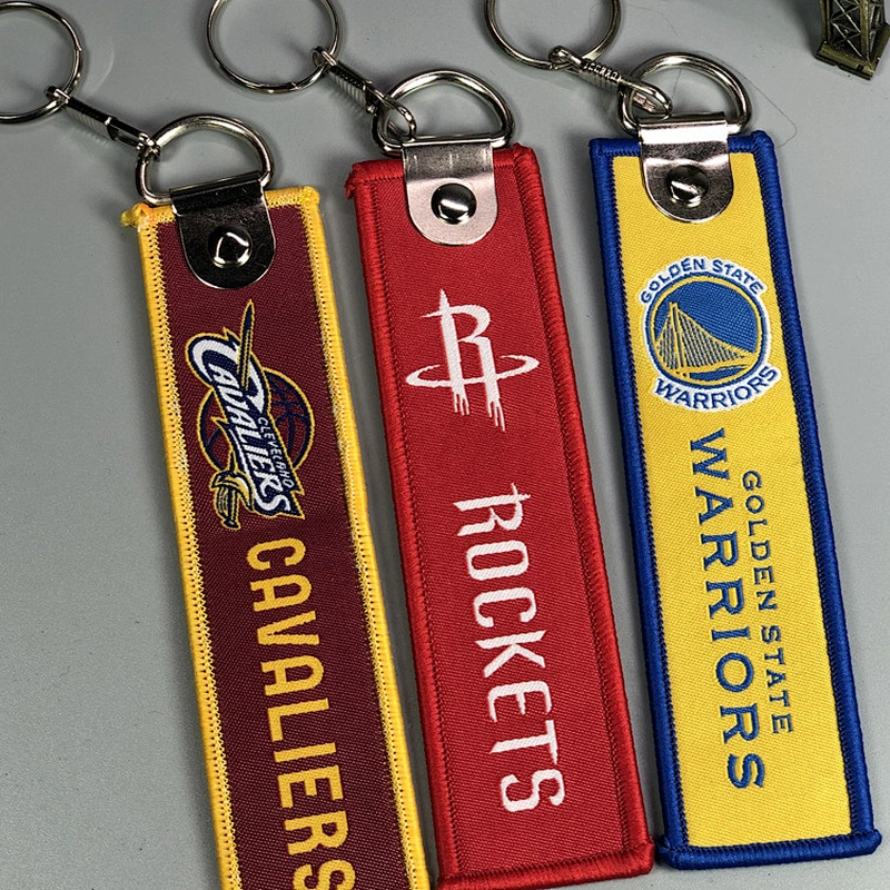 Custom Double Sides Various Basketball Team Woven Keychain