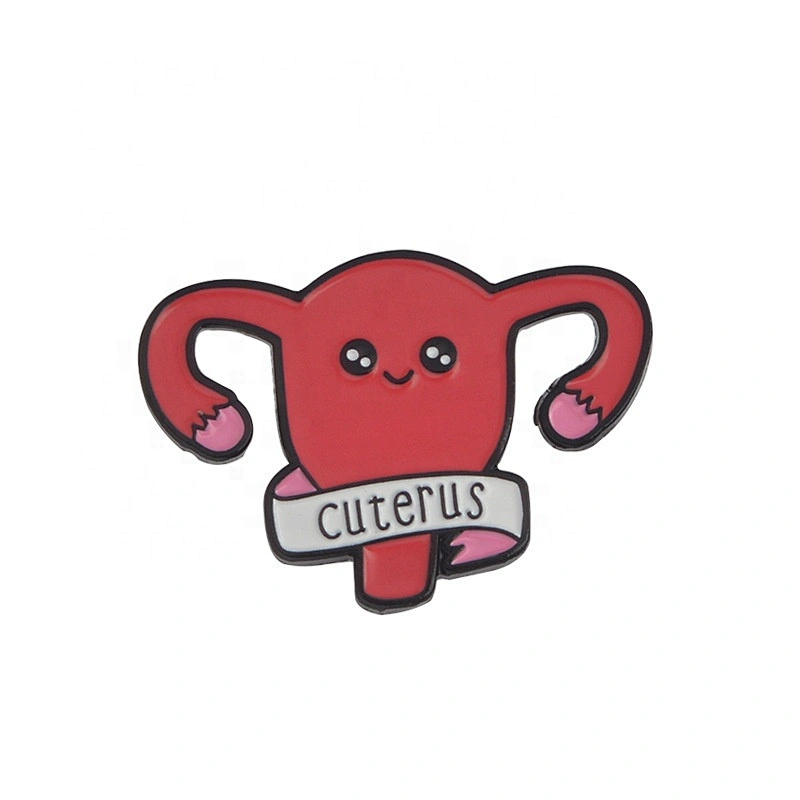 Cute uterus body organ medical lapel pin badges