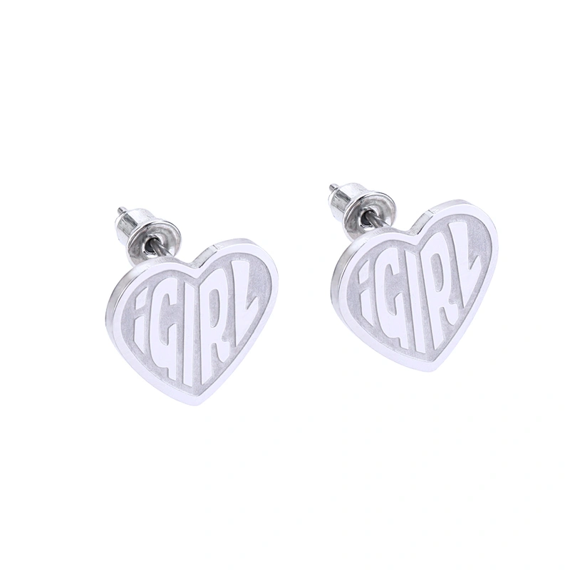 Heart Shape iGirl Stainless Steel Earrings Women