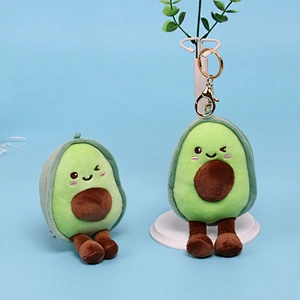Avocado plush pom pom lobster keyring keychains