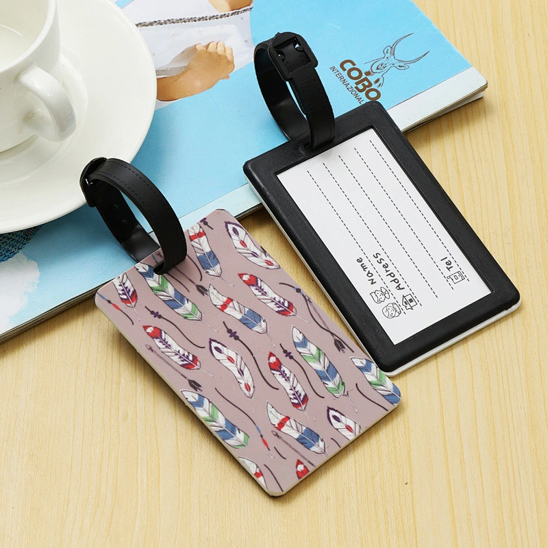 Spot Wholesale Fashion Personalized Printing Silicone Luggage Tag Soft Consignment Tag Listed PVC Tag Custom