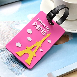 New Cartoon Camera Silicone Luggage Tag Personality Soft PVC Luggage Travel Tags Custom