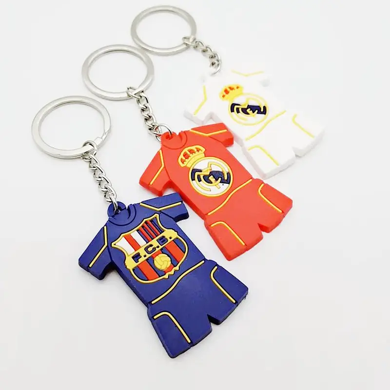 Football Team Jersey Soccer PVC Keychain Custom