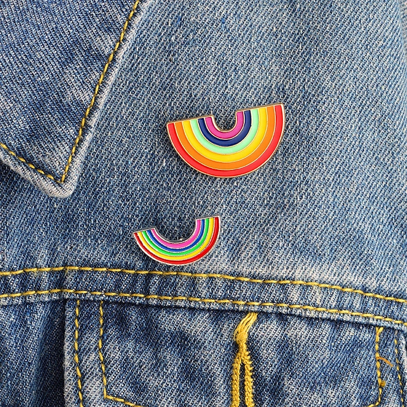 12 different shape ready stock rainbows clouds lapel pins