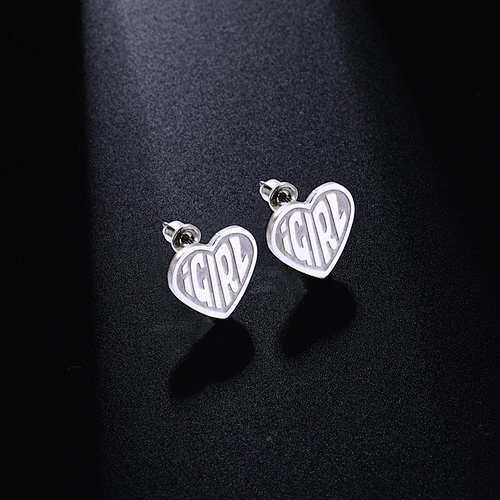 Heart Shape iGirl Stainless Steel Earrings Women