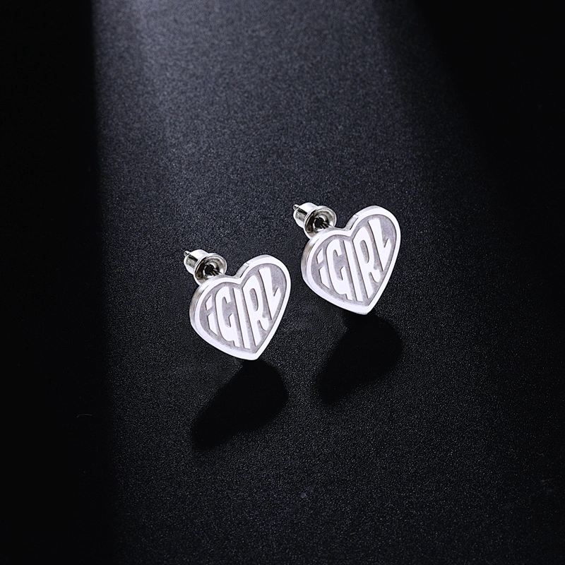 Heart Shape iGirl Stainless Steel Earrings Women