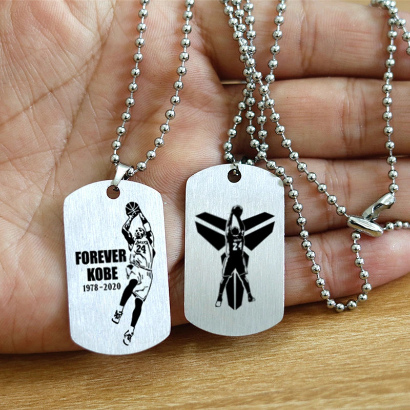 New Basketball Star Black Mamba Commemorative Stainless Steel Customized Chain Necklace