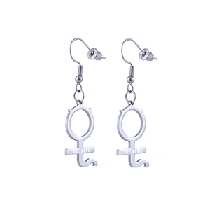 Hot Sale European and American Punk Style SHE DEVIL Earrings Stainless Steel INTERNET GIRL Ear Hooks