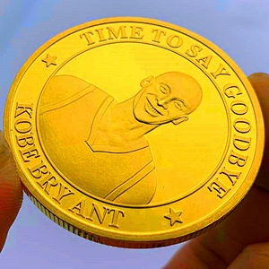 Gold coin for memory Kobe Bryant basketball talent accept custom