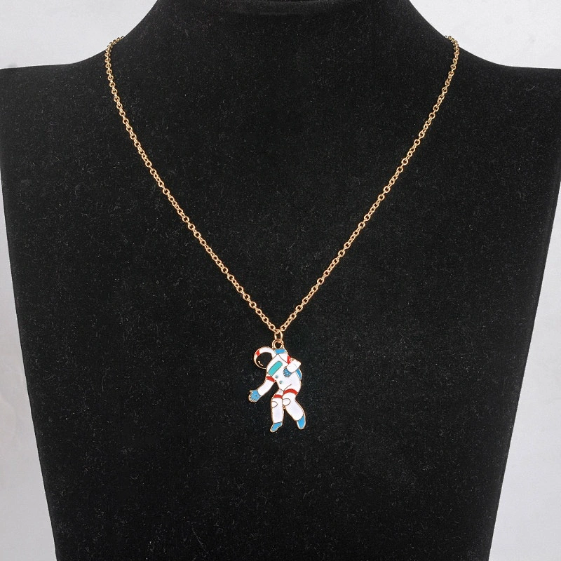 Earth planet stars pendant sweater necklace chain